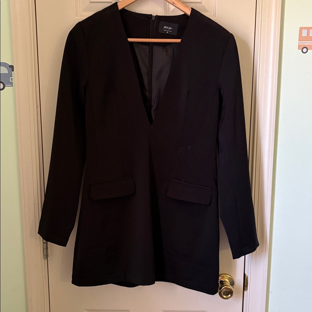 Nasty Gal Black Women's Blazer mini dress